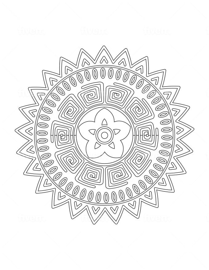 Download Send You Print Ready 200 Adult Mandala Coloring Pages By Graphicexpert30 Fiverr