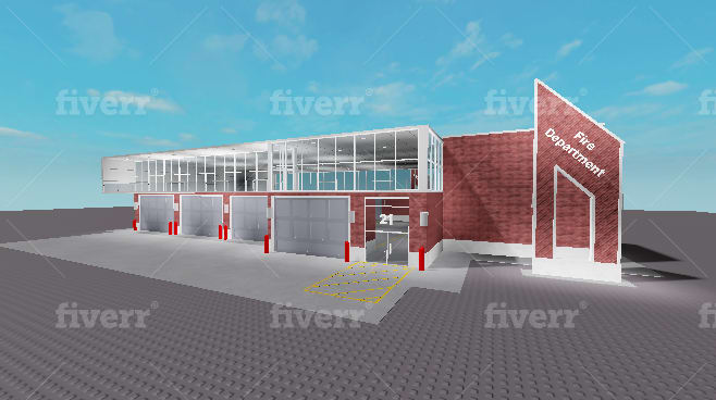 Create Roblox Buildings For You By Adrienlans - roblox fire station model