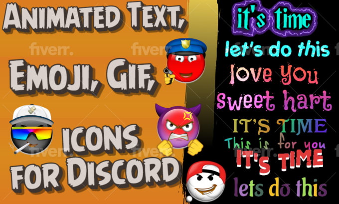 Make unique animated text, animated emoji, gif, custom emoji for discord by  Dissa_creation | Fiverr