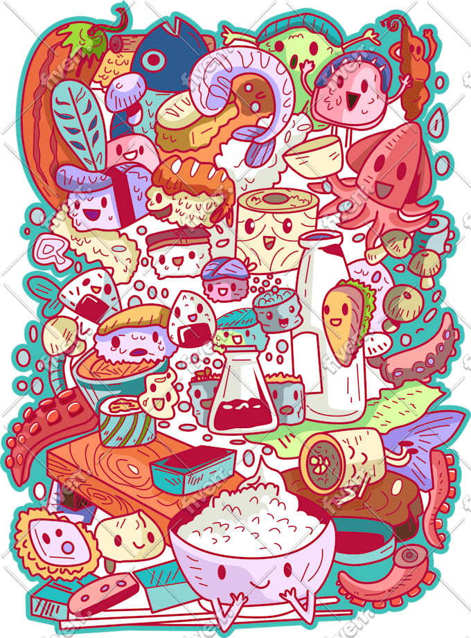 Create A Doodle Cartoon With A Unique Character Vector File By Heripic Fiverr