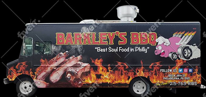 Create Stunning Premium Quality Bbq Food Truck Trailer Wrap By Jafarkazmi311 Fiverr