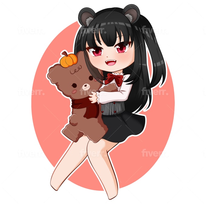 Draw you a cute chibi anime character for you by Luthfiahyn8
