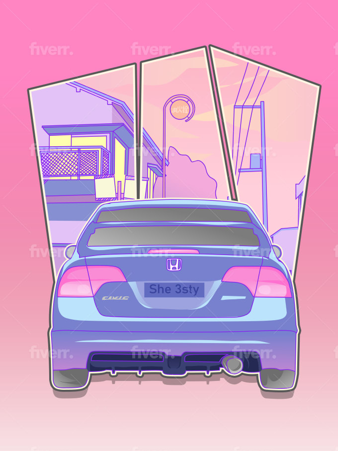 In The Style Of Anime Aesthetic Background, Jdm Car Pictures Background  Image And Wallpaper for Free Download
