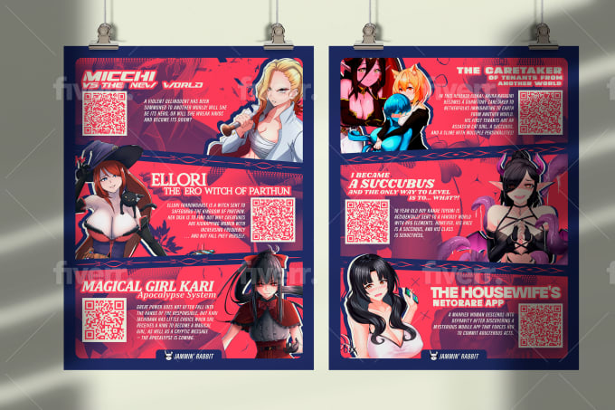 Do the best anime posters, flyers, banners for events by Deiviarts
