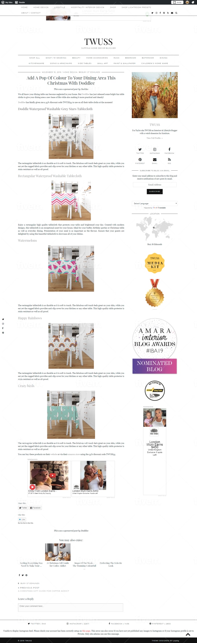 Post A Sponsored Post Or Guest Post On Uk Home Decor And Lifestyle