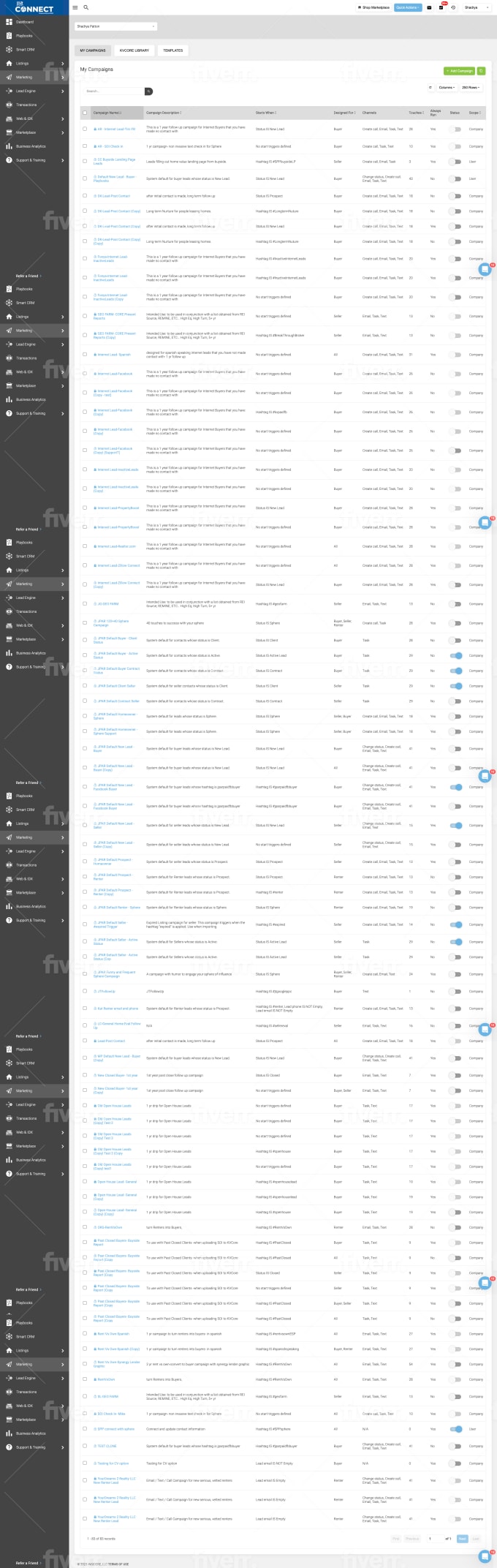 Set up kvcore campaign kv core automation idx by Chara a Fiverr
