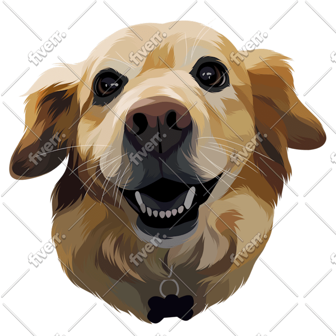 Draw Your Dog Or Any Pets Into Cartoon Vector Portrait By Vexelart