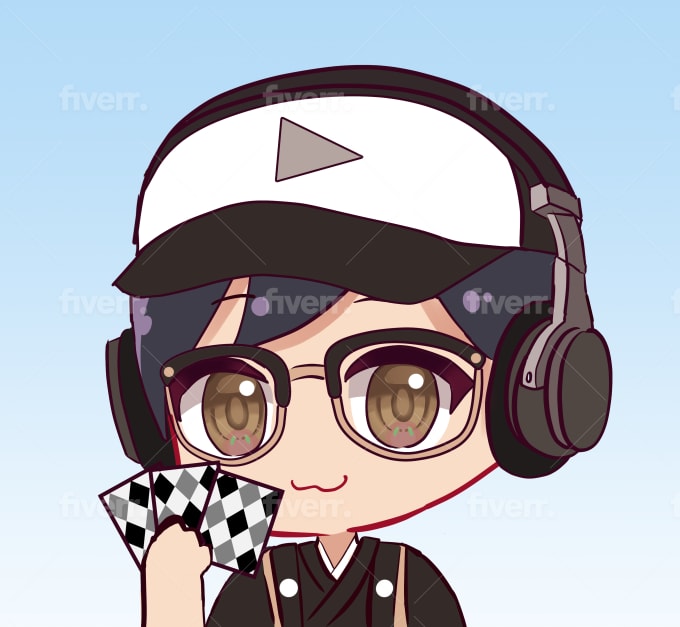 Draw a cute anime chibi pet icon, profile picture, pp, pfp by Poummeart