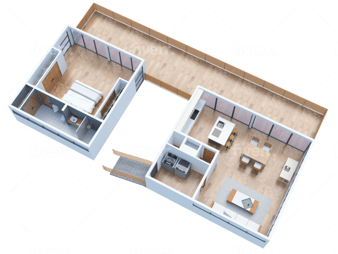 Create 3d Floor Plan Exterior And Interior Model Sketchup By Blue Ants
