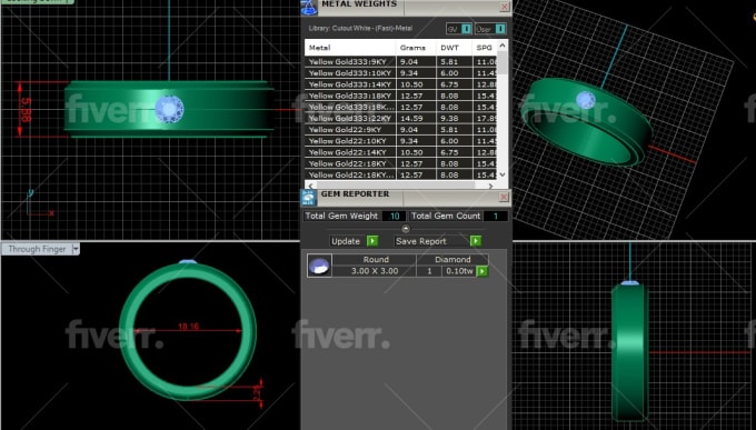 3d cad model jewelry design - Image 3