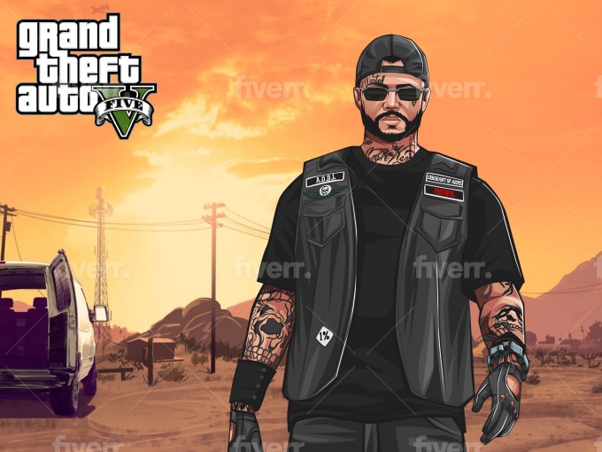 Turn your photo into gta 5 artwork style by Madebyjrey | Fiverr