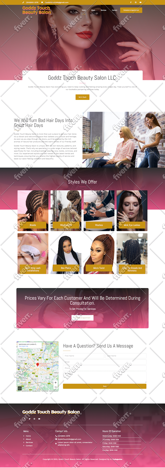 I will design, redesign, develop a business website with HTML CSS