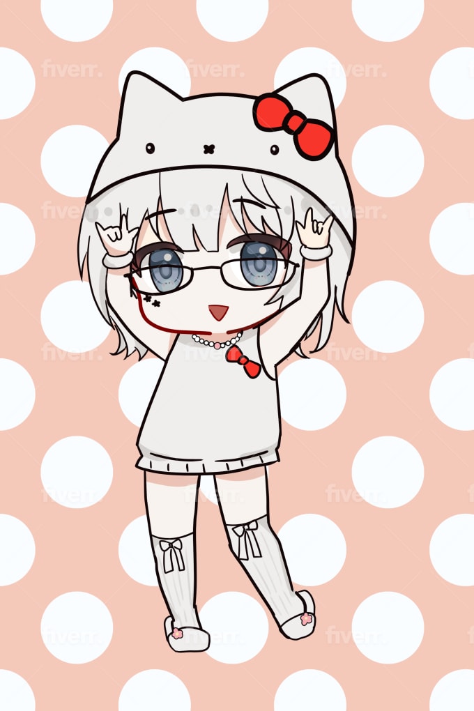 Draw a cute anime chibi pet icon, profile picture, pp, pfp by Poummeart
