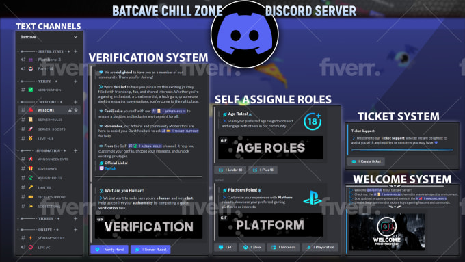 Make a good discord server at good quality by Batsuthecreator