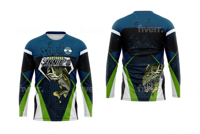 create a fishing jersey design for a sublimation print
