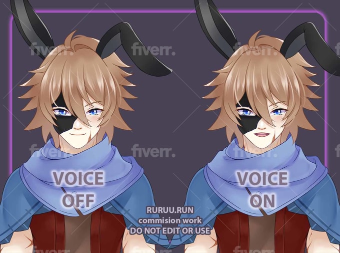 Custom Pngtuber Streaming Voice Reactive Avatar Icon Anime 