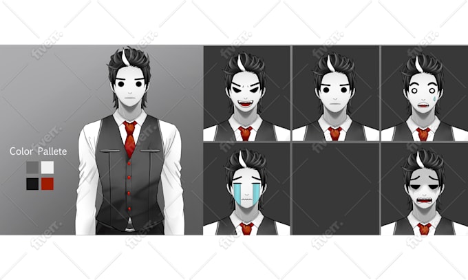 Draw Pretty Anime Character Reference For Live2d And Vtuber By Phi Md,Desenhando Anime Passo A Passo