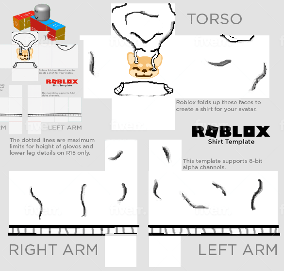 Recreate any 10 roblox shirt or pants template for you by Theofficialtagm
