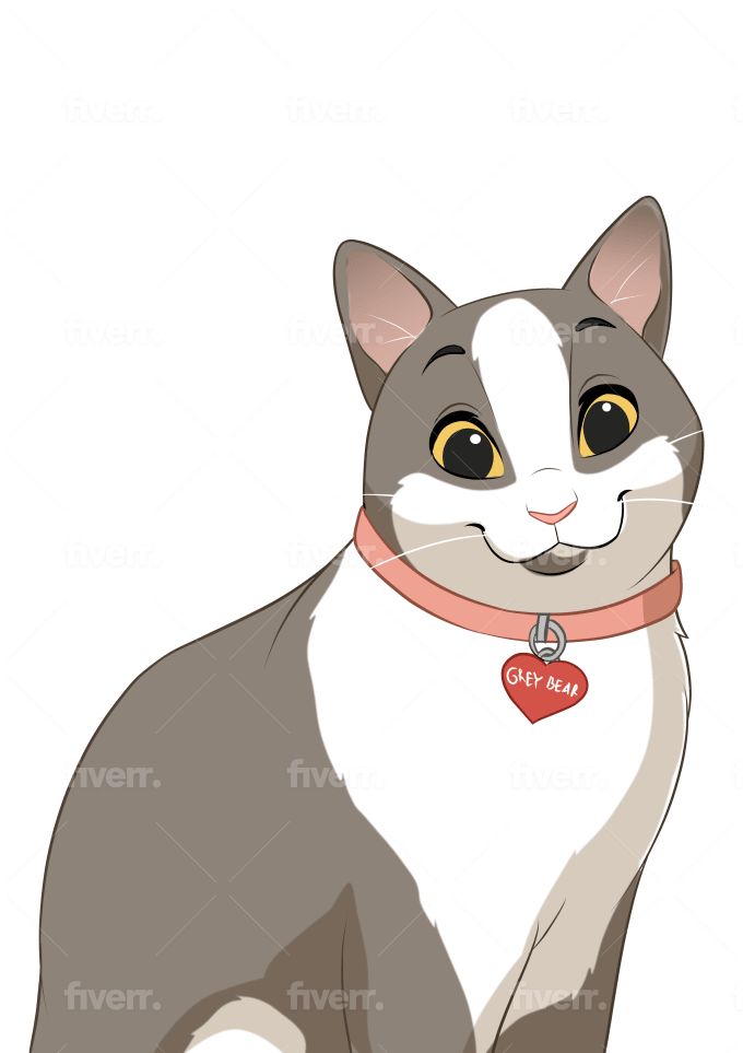 Draw disney cartoon portrait of cat, dog or any pets by Hanif_roihan |  Fiverr