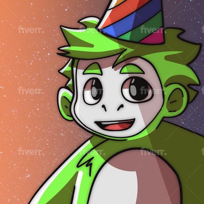 Drawing other User's pfps in my Horror style #8 (u/McPro24) (He hates party  hats) (Art by Me) : r/GorillaTag