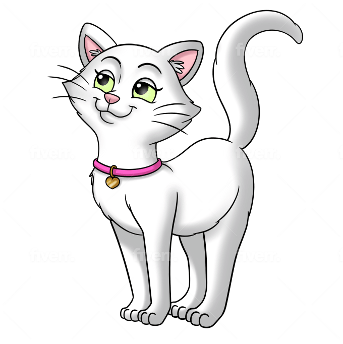Draw your cat, dog or any pet into disney cartoon portrait by Cricaart |  Fiverr