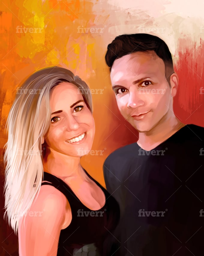 Draw Digital Oil Painting Portrait Premium Service By Chanuka30wh
