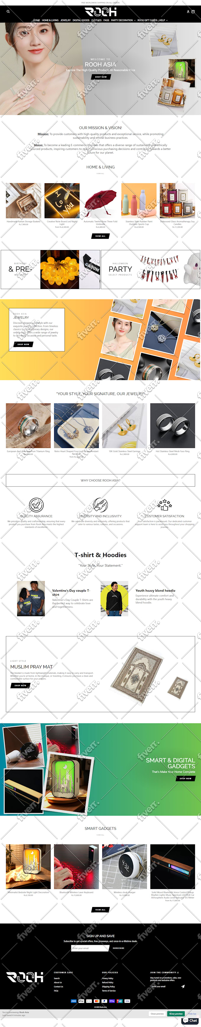 Build you an automated dropshipping, shopify store, shopify website by