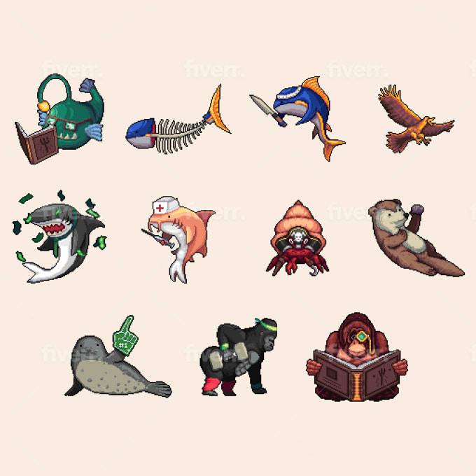 32x32 pixel art creatures volume 3