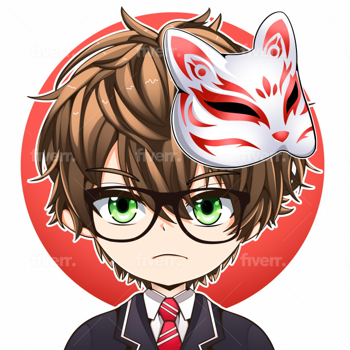 Anime boy with tie 1 - Avatar & Emoticons Icons