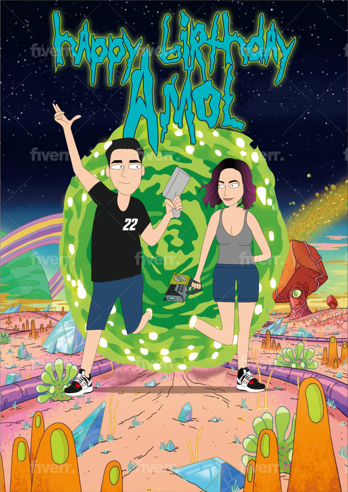 Draw Your Photo In To Rick And Morty Stlye Cartoon By Oky Andi P