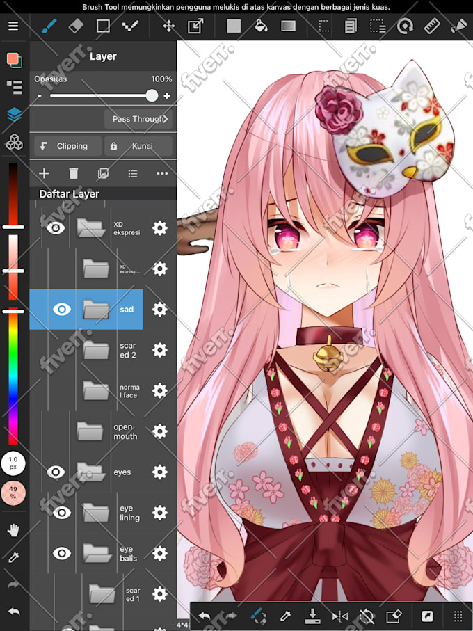 Draw A Live2d Model For Vtuber By Merrymerry2525 Fiverr