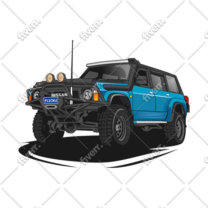 Draw Awesome Vector Illustration Of Your Car Or Any Vehicle By Duniafantasi