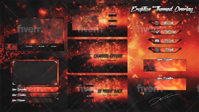 Fuego - Discord Avatar Template – Woodpunch's Graphics Shop