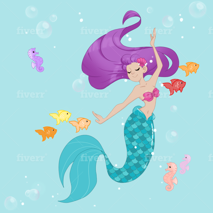 Draw You A Beautiful Mermaid By Queencrabbyblue