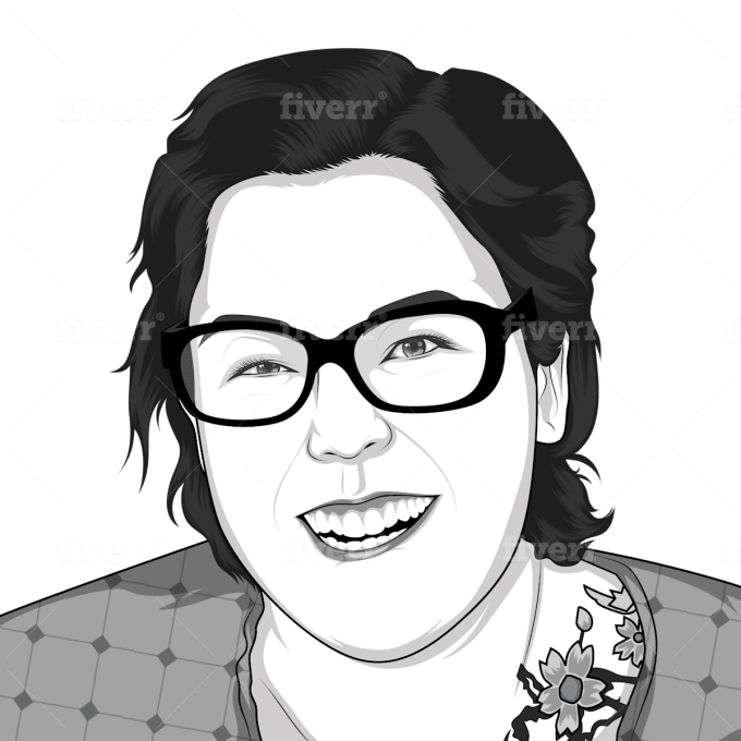 Make Black And White Vector Face By Ardhika 16