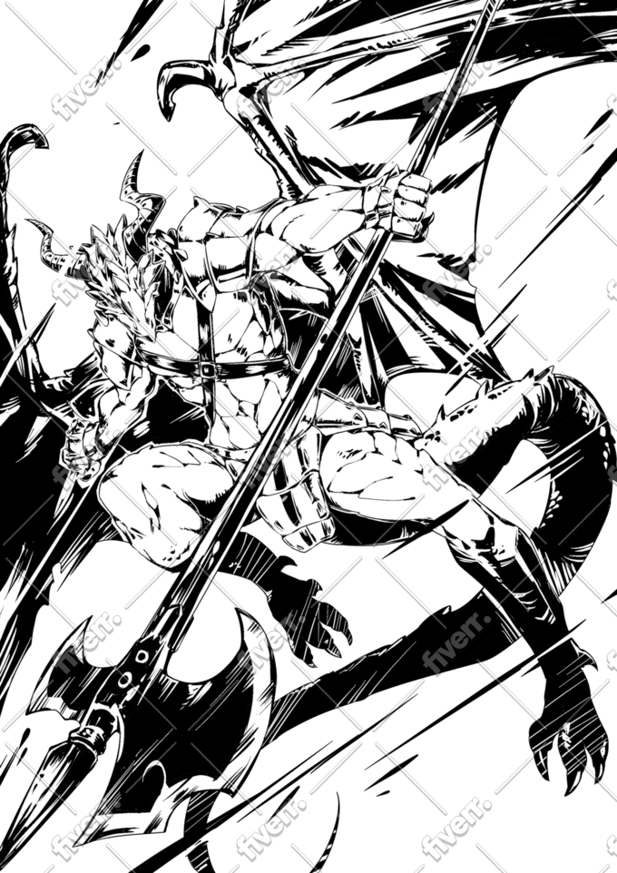 Draw A Cool Black And White Anime Manga Style By Keroblack