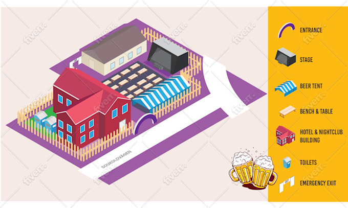 Illustrate 2d Or 3d Maps On Illustrator By Kishorerajgopal