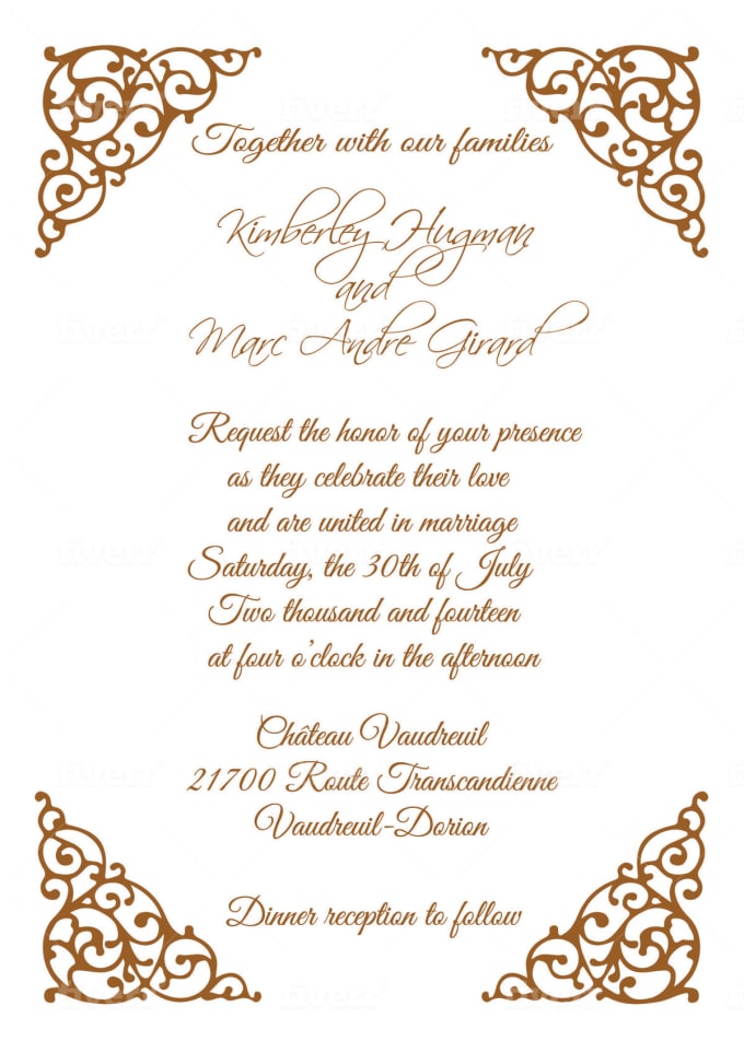 Design unique wedding invitation or logo by Allexandra | Fiverr