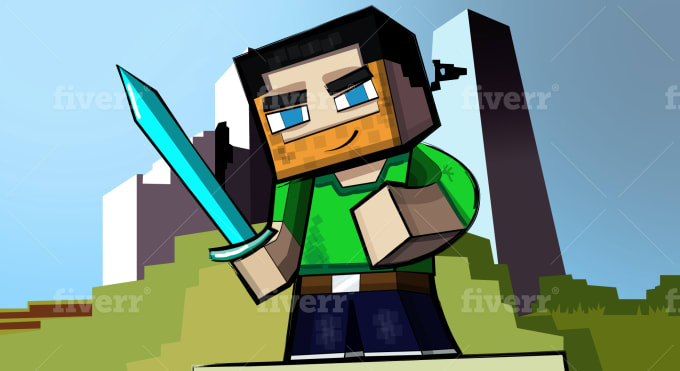 Draw Your Minecraft Character On Illustrator By Dkdsign,Cute House Drawing Colour