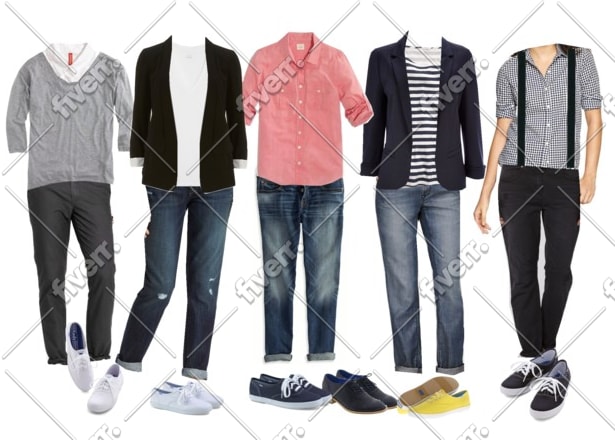 Put together 5 online outfits for you by Dcalifornia | Fiverr