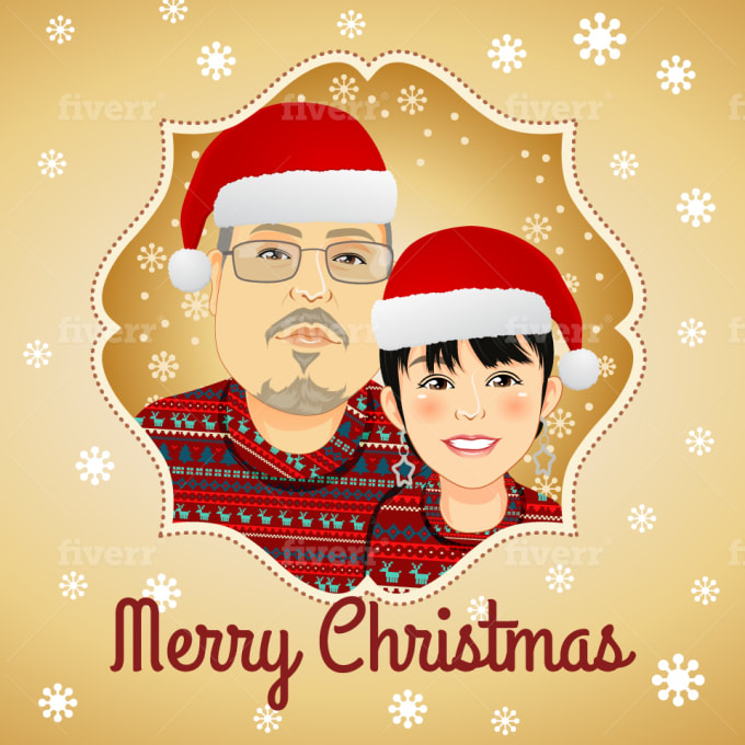 Draw Your Face In Cartoon And Ugly Sweater Christmas Theme By Drawyourphoto Christmas is upon us and you might be thinking of drawing pictures on your christmas cards or when making your homemade gift wrap. ugly sweater christmas theme