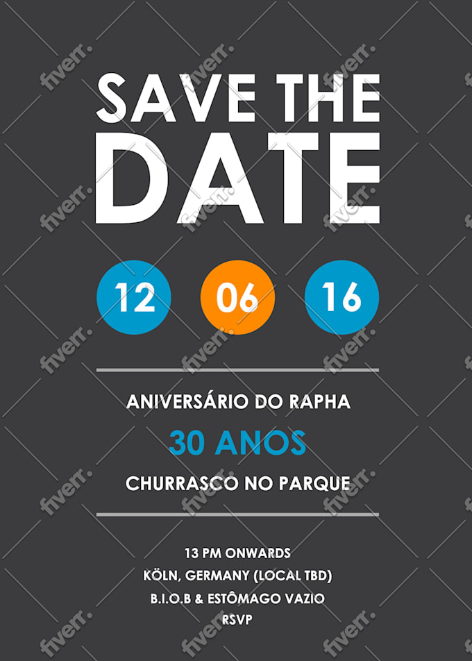 save the date churrasco