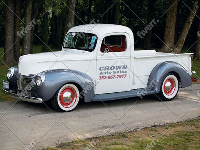 Put Your Logo Or Text On Old Chevy Pickup Truck By Toolholder