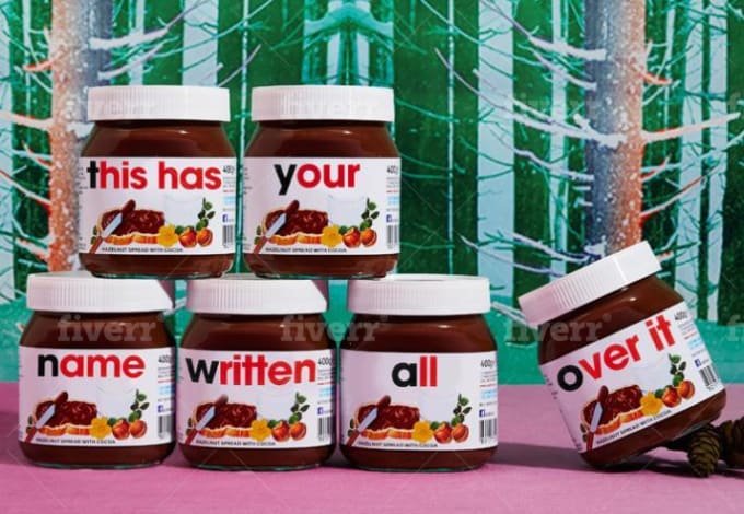 Send You Custom Nutella Jar Labels By Phil Good Fiverr