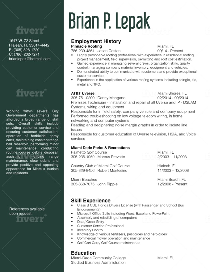 Design A Professional Resume By Hollysretouch