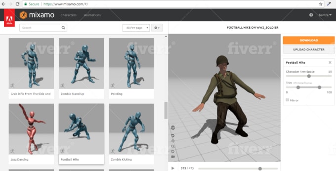 Rig A 3d Character For Mixamo By Hamzasketches