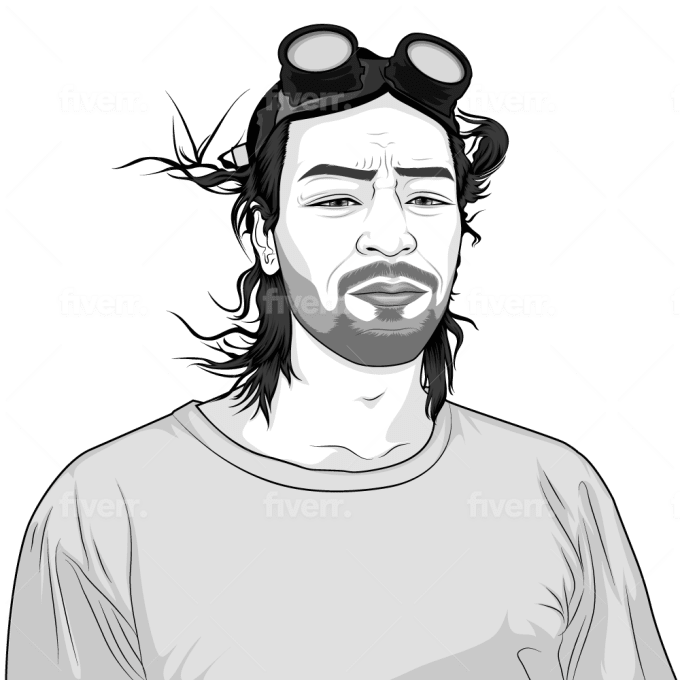 Make Black And White Vector Face By Ardhika 16