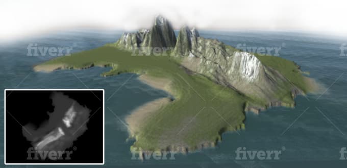 Make a height map for your 3d terrain by Filmfinken | Fiverr