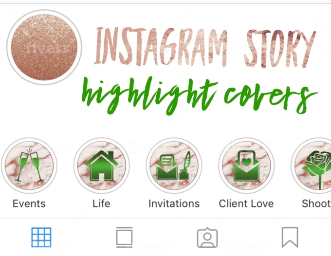 Create customized instagram story highlight covers by Artbyaria | Fiverr