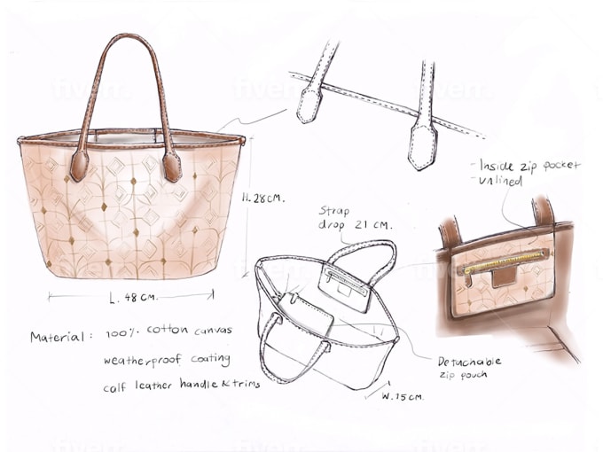 Design And Sketch Your Product In Hand Drawing Style By Junebb